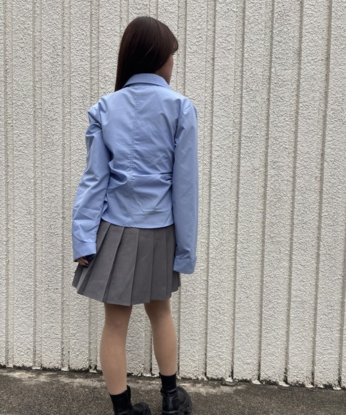 merrylatte(メリーラテ)の「WAIST TUCK CROSS SHIRT【IROHANI】(シャツ/ブラウス・レディース・ブルー・FREE)」の12枚目の写真