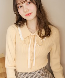 31 Sons de mode | 2026春夏新作 襟フリルニット(ニット/セーター)