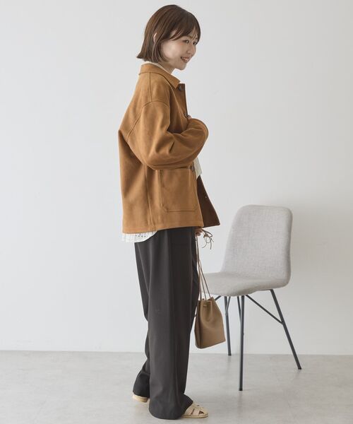 AMERICAN HOLIC(アメリカンホリック)の「スエードライクジャケット(その他アウター・レディース・ベージュ/キャメル・FREE)」の8枚目の写真