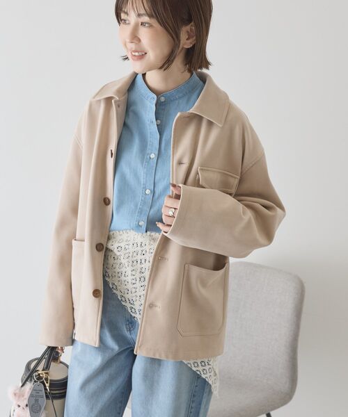 AMERICAN HOLIC(アメリカンホリック)の「スエードライクジャケット(その他アウター・レディース・ベージュ/キャメル・FREE)」の9枚目の写真