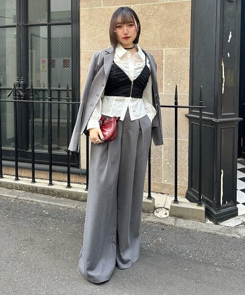 Mavie..7（メヴィセットゥ）の「【Mavie..7】チュールビスチェ（シャツ/ブラウス・レディース・ブラック・FREE）」の9枚目の写真