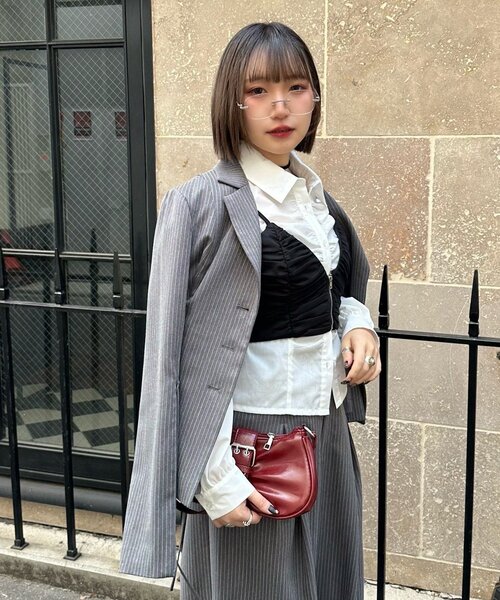 Mavie..7（メヴィセットゥ）の「【Mavie..7】チュールビスチェ（シャツ/ブラウス・レディース・ブラック・FREE）」の17枚目の写真