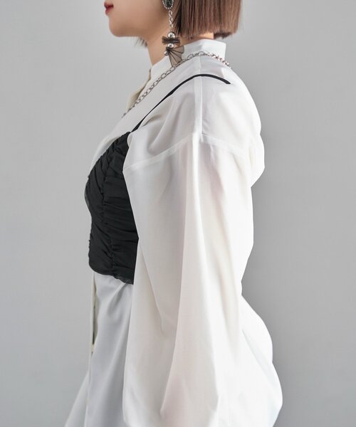 Mavie..7（メヴィセットゥ）の「【Mavie..7】チュールビスチェ（シャツ/ブラウス・レディース・ブラック・FREE）」の19枚目の写真