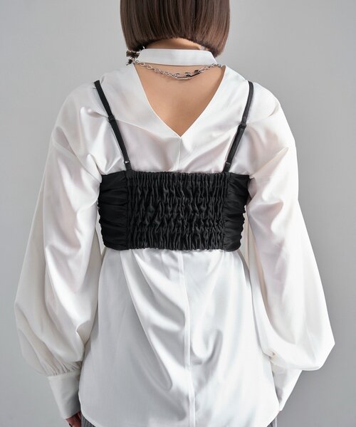 Mavie..7（メヴィセットゥ）の「【Mavie..7】チュールビスチェ（シャツ/ブラウス・レディース・ブラック・FREE）」の20枚目の写真