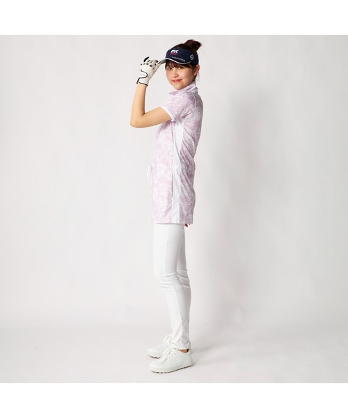 marie claire（マリ・クレール）の「marie claire GOLF/マリクレール ゴルフ ゴルフウェア 吸汗速乾 UVカット 接触冷感 遮熱 ハーフジップチュニック（チュニック・レディース・ライトブルー/ラベンダー/ネイビー・M/L/3L/LL）」の8枚目の写真