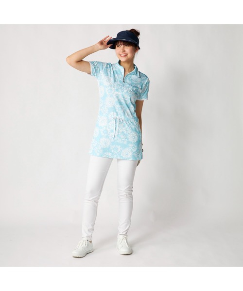 marie claire（マリ・クレール）の「marie claire GOLF/マリクレール ゴルフ ゴルフウェア 吸汗速乾 UVカット 接触冷感 遮熱 ハーフジップチュニック（チュニック・レディース・ライトブルー/ラベンダー/ネイビー・M/L/3L/LL）」の19枚目の写真