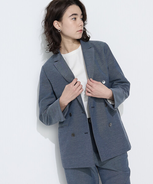 COMME CA(コムサ)の「ドライオックス ジャケット(テーラードジャケット・レディース・キナリ/ブルー・7号/9号/11号)」の13枚目の写真