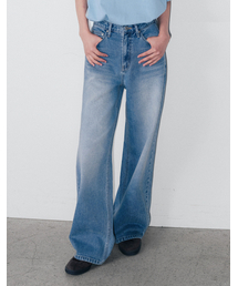 Classic Long Wide Denim Light Blue
