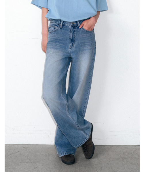 ANNEHEARTS(アンハーツ)の「Classic Long Wide Denim Light Blue(デニムパンツ・レディース・その他・SMALL/LARGE/MEDIUM)」の6枚目の写真