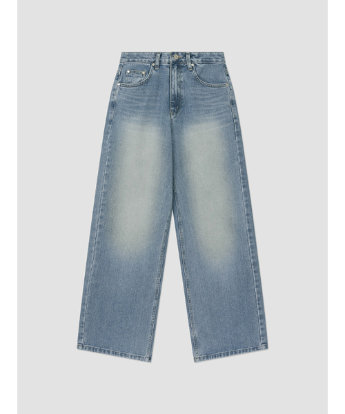 ANNEHEARTS(アンハーツ)の「Classic Long Wide Denim Light Blue(デニムパンツ・レディース・その他・SMALL/LARGE/MEDIUM)」の5枚目の写真