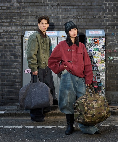 kutir（クティール）の「VINTAGELIKE DRAWCODE FIREMAN DUCK SHORT BLOUSON／ヴィンテージライクドローコードファイヤーマンダックショートブルゾン（ブルゾン・メンズ・パープル/ベージュ/ブラック/カーキ/ボルドー・SMALL/LARGE/MEDIUM/X-LARGE）」の21枚目の写真