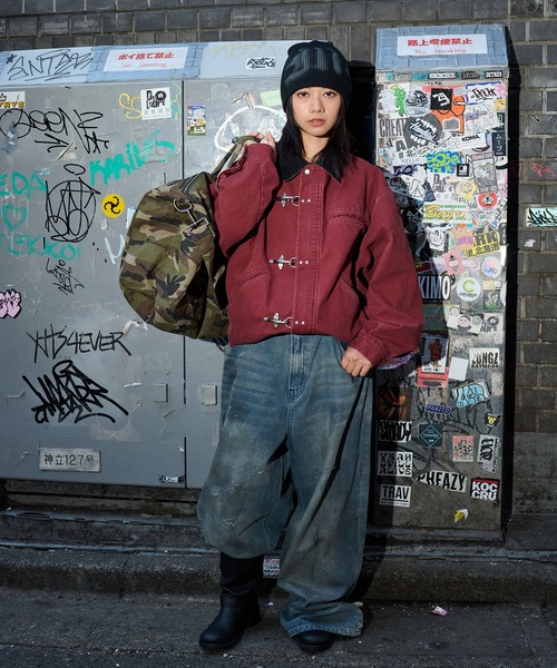 セール】VINTAGELIKE DRAWCODE FIREMAN DUCK SHORT BLOUSON