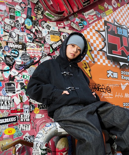 kutir（クティール）の「VINTAGELIKE DRAWCODE FIREMAN DUCK SHORT BLOUSON／ヴィンテージライクドローコードファイヤーマンダックショートブルゾン（ブルゾン・メンズ・パープル/ベージュ/ブラック/カーキ/ボルドー・SMALL/LARGE/MEDIUM/X-LARGE）」の15枚目の写真