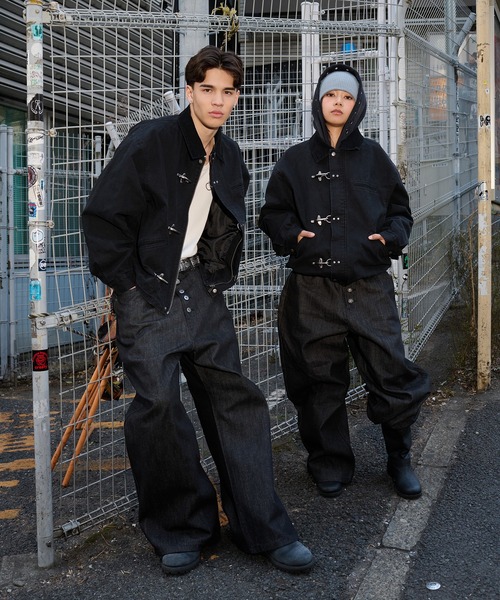 kutir（クティール）の「VINTAGELIKE DRAWCODE FIREMAN DUCK SHORT BLOUSON／ヴィンテージライクドローコードファイヤーマンダックショートブルゾン（ブルゾン・メンズ・パープル/ベージュ/ブラック/カーキ/ボルドー・SMALL/LARGE/MEDIUM/X-LARGE）」の6枚目の写真