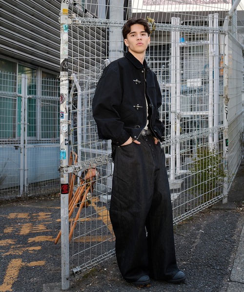 kutir（クティール）の「VINTAGELIKE DRAWCODE FIREMAN DUCK SHORT BLOUSON／ヴィンテージライクドローコードファイヤーマンダックショートブルゾン（ブルゾン・メンズ・パープル/ベージュ/ブラック/カーキ/ボルドー・SMALL/LARGE/MEDIUM/X-LARGE）」の9枚目の写真