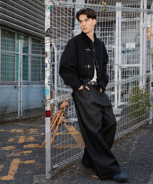 kutir（クティール）の「VINTAGELIKE DRAWCODE FIREMAN DUCK SHORT BLOUSON／ヴィンテージライクドローコードファイヤーマンダックショートブルゾン（ブルゾン・メンズ・パープル/ベージュ/ブラック/カーキ/ボルドー・SMALL/LARGE/MEDIUM/X-LARGE）」の10枚目の写真