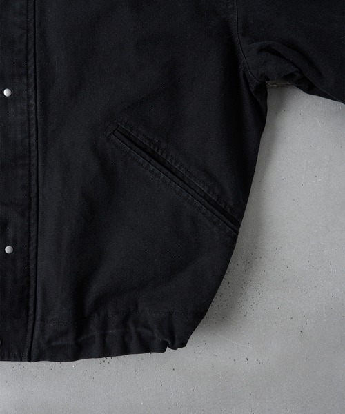 kutir（クティール）の「VINTAGELIKE DRAWCODE FIREMAN DUCK SHORT BLOUSON／ヴィンテージライクドローコードファイヤーマンダックショートブルゾン（ブルゾン・メンズ・パープル/ベージュ/ブラック/カーキ/ボルドー・SMALL/LARGE/MEDIUM/X-LARGE）」の19枚目の写真