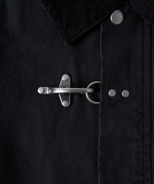 kutir（クティール）の「VINTAGELIKE DRAWCODE FIREMAN DUCK SHORT BLOUSON／ヴィンテージライクドローコードファイヤーマンダックショートブルゾン（ブルゾン・メンズ・パープル/ベージュ/ブラック/カーキ/ボルドー・SMALL/LARGE/MEDIUM/X-LARGE）」の18枚目の写真