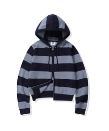 codegraphy（コードグラフィー）の「(Women's) Striped Knit Hooded Zip-up CBFSWKC001（パーカー）」