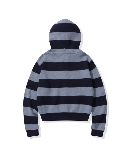 codegraphy（コードグラフィー）の「(Women's) Striped Knit Hooded Zip-up CBFSWKC001（パーカー・メンズ・ダークネイビー/ラベンダー/オートミール・SMALL/MEDIUM）」の15枚目の写真