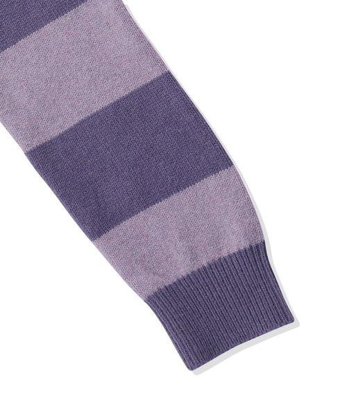 codegraphy（コードグラフィー）の「(Women's) Striped Knit Hooded Zip-up CBFSWKC001（パーカー・メンズ・ダークネイビー/ラベンダー/オートミール・SMALL/MEDIUM）」の18枚目の写真