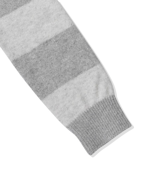 codegraphy（コードグラフィー）の「(Women's) Striped Knit Hooded Zip-up CBFSWKC001（パーカー・メンズ・ダークネイビー/ラベンダー/オートミール・SMALL/MEDIUM）」の22枚目の写真