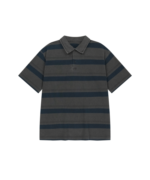 ENDOOR(エンドア)の「Vintage pk stripe 1/2 polo shirt (vtg blue)(シャツ/ブラウス・メンズ・その他・1/2)」の9枚目の写真
