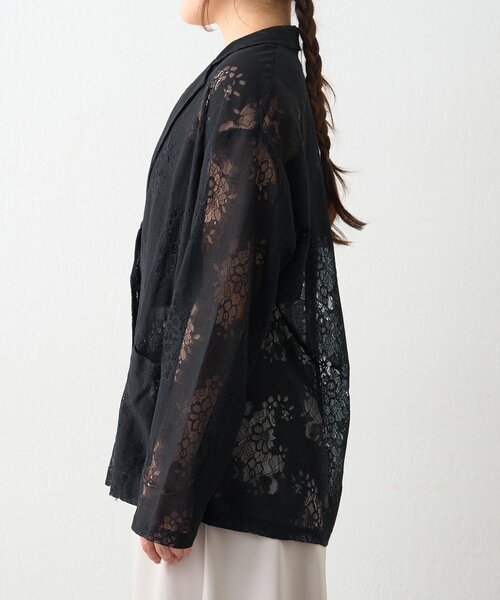 Another Branch olive des olive(アナザーブランチオリーブデオリーブ)の「【nane】フラワーレースシングルテーラードジャケット(テーラードジャケット・レディース・オフホワイト/ブラック・FREE)」の9枚目の写真