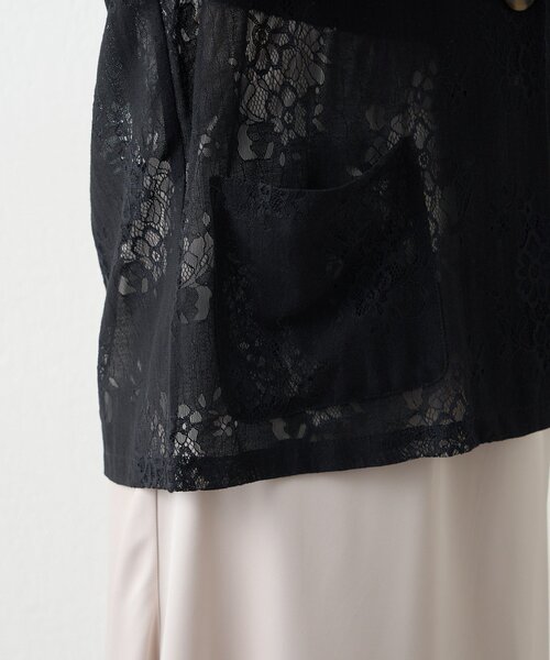 Another Branch olive des olive(アナザーブランチオリーブデオリーブ)の「【nane】フラワーレースシングルテーラードジャケット(テーラードジャケット・レディース・オフホワイト/ブラック・FREE)」の11枚目の写真