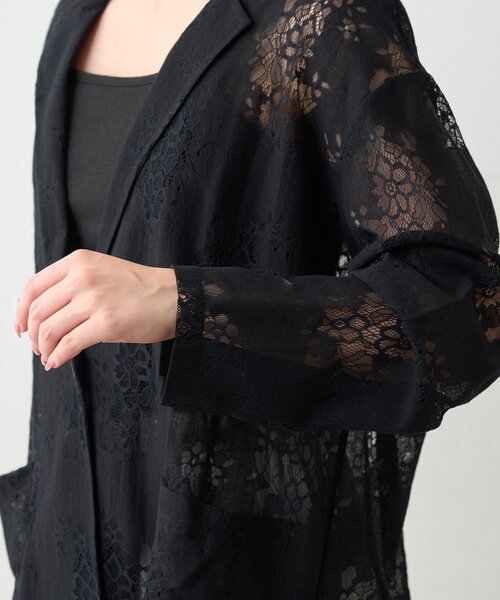 Another Branch olive des olive(アナザーブランチオリーブデオリーブ)の「【nane】フラワーレースシングルテーラードジャケット(テーラードジャケット・レディース・オフホワイト/ブラック・FREE)」の13枚目の写真