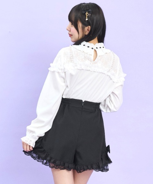 Secret Honey（シークレットハニー）の「サイドヘムアップフリルショートパンツ（スカート・レディース・ブラック/グレー・MEDIUM）」の8枚目の写真