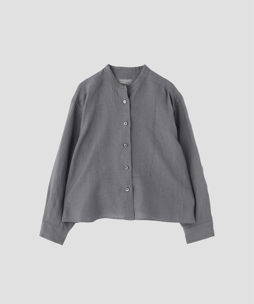 MARGARET HOWELL（マーガレットハウエル）の「SHIRTING LINEN（シャツ/ブラウス・レディース・ターコイズブルー/オフホワイト/チャコール・2/3/1）」の7枚目の写真