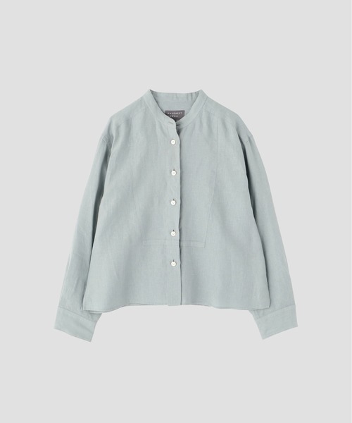 MARGARET HOWELL（マーガレットハウエル）の「SHIRTING LINEN（シャツ/ブラウス・レディース・ターコイズブルー/オフホワイト/チャコール・2/3/1）」の11枚目の写真