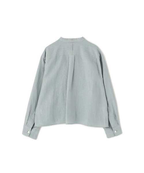 MARGARET HOWELL（マーガレットハウエル）の「SHIRTING LINEN（シャツ/ブラウス・レディース・ターコイズブルー/オフホワイト/チャコール・2/3/1）」の4枚目の写真
