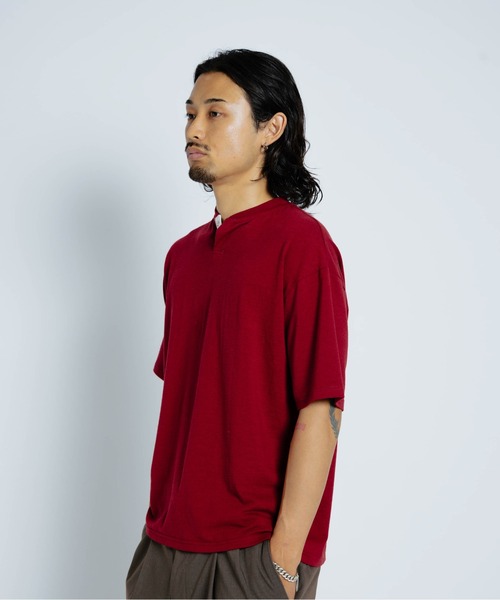 THE BOLDMAN(ザ ボールドマン)の「Henryneck Tee / ヘンリーネックTシャツ(Tシャツ/カットソー・メンズ・バーガンディー/グレー/ブラック・MEDIUM/LARGE)」の19枚目の写真