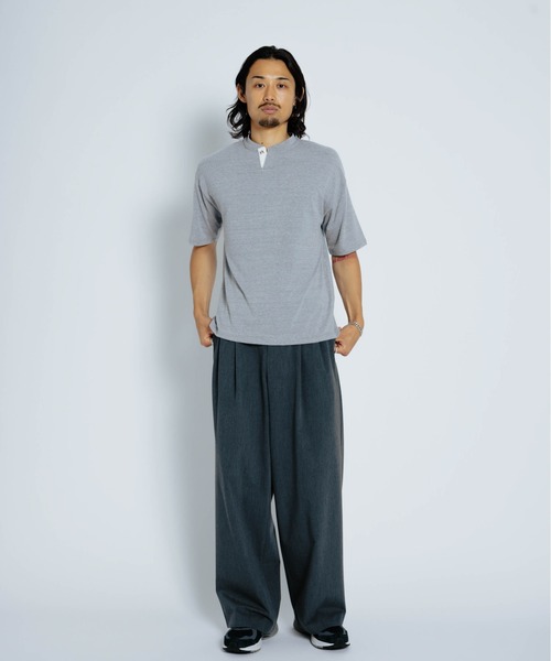 THE BOLDMAN(ザ ボールドマン)の「Henryneck Tee / ヘンリーネックTシャツ(Tシャツ/カットソー・メンズ・バーガンディー/グレー/ブラック・MEDIUM/LARGE)」の12枚目の写真