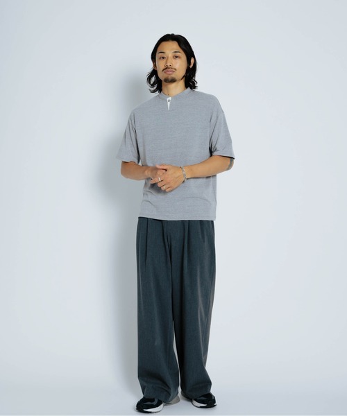 THE BOLDMAN(ザ ボールドマン)の「Henryneck Tee / ヘンリーネックTシャツ(Tシャツ/カットソー・メンズ・バーガンディー/グレー/ブラック・MEDIUM/LARGE)」の13枚目の写真