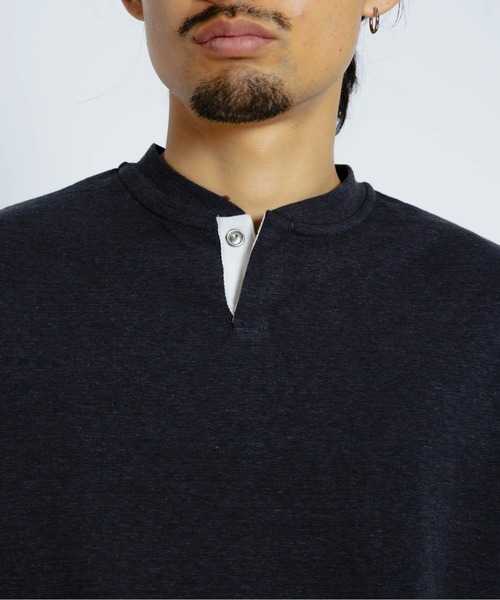 THE BOLDMAN(ザ ボールドマン)の「Henryneck Tee / ヘンリーネックTシャツ(Tシャツ/カットソー・メンズ・バーガンディー/グレー/ブラック・MEDIUM/LARGE)」の9枚目の写真