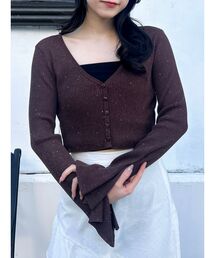 dazzlin（ダズリン）の「リブシアースパンコールカーデ（カーディガン/ボレロ）」