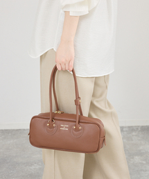 IENA | 《WEB限定》YOUNG&OLSEN EMBOSSED LEATHER STUDENT S バッグ YO2601-GD005(ボストンバッグ)