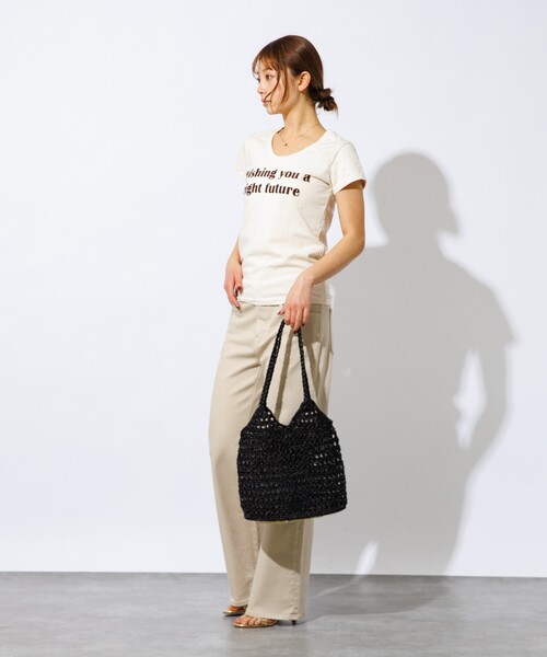 Rouge vif la cle（ルージュヴィフラクレ）の「【Swaraj /スワラージ】手編みのメタリックマクラメ・ショルダーバッグ/キラキラ/（トートバッグ・レディース・ブラック/ゴールド/シルバー・フリー）」の13枚目の写真