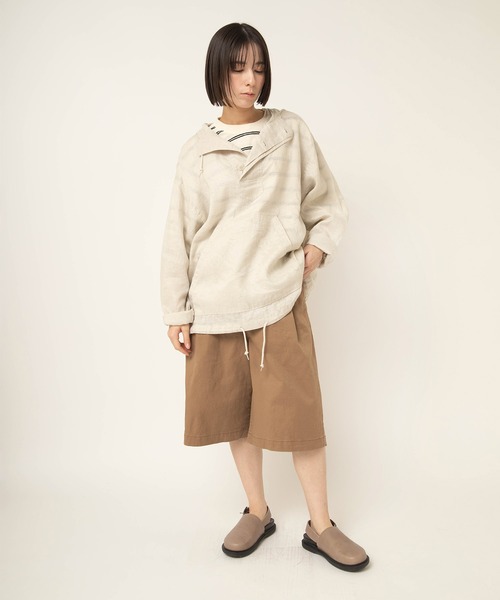 RNA-N（アールエヌエーエヌ）の「M2644 タックボーダー半袖T（Tシャツ/カットソー・レディース・キナリ/グレー/グリーン・FREE）」の14枚目の写真