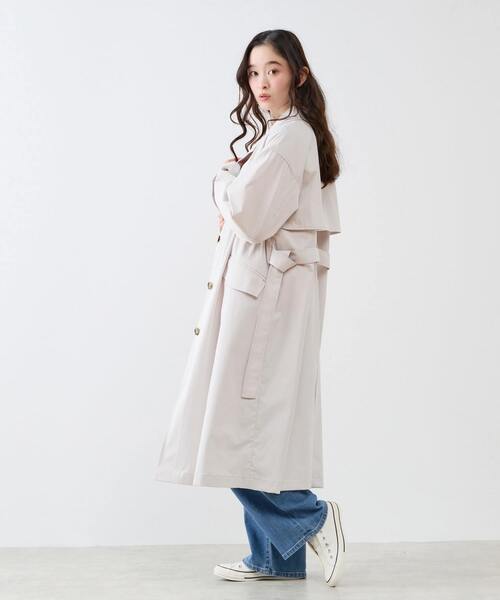 LOGEMENT DE CLAIRE(ロジュモンドクレール)の「シングルトレンチコート(トレンチコート・レディース・ブルー/グレイッシュベージュ/ブラウン・FREE)」の7枚目の写真