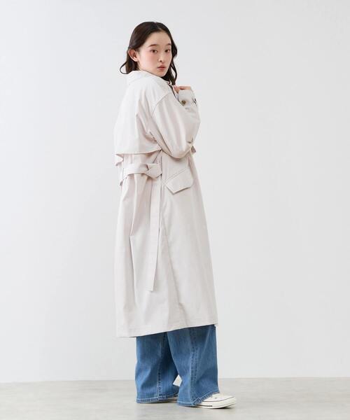 LOGEMENT DE CLAIRE(ロジュモンドクレール)の「シングルトレンチコート(トレンチコート・レディース・ブルー/グレイッシュベージュ/ブラウン・FREE)」の10枚目の写真