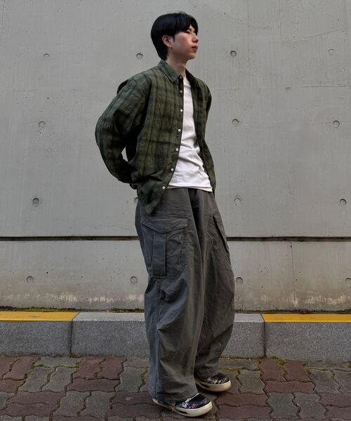 MOOVN(ムブン)の「ヴィンテージリンクルチェックシャツグリーン(シャツ/ブラウス・メンズ・その他・LARGE/MEDIUM)」の9枚目の写真