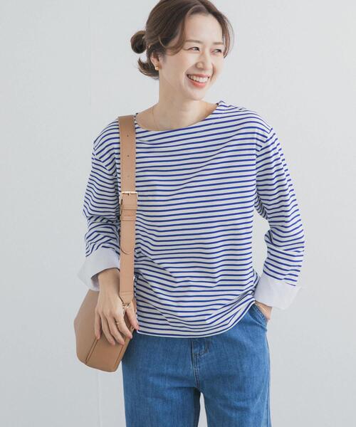 URBAN RESEARCH DOORS（アーバンリサーチドアーズ）の「カフスドッキングボーダープルオーバー（Tシャツ/カットソー・レディース・オフホワイト/ホワイト系その他・FREE）」の6枚目の写真