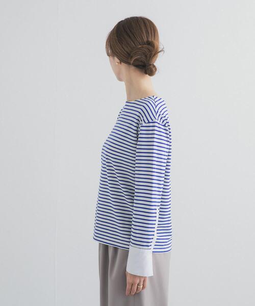 URBAN RESEARCH DOORS（アーバンリサーチドアーズ）の「カフスドッキングボーダープルオーバー（Tシャツ/カットソー・レディース・オフホワイト/ホワイト系その他・FREE）」の11枚目の写真