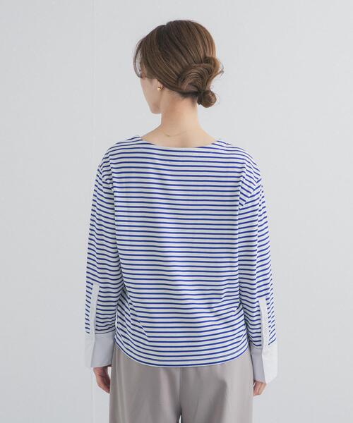 URBAN RESEARCH DOORS（アーバンリサーチドアーズ）の「カフスドッキングボーダープルオーバー（Tシャツ/カットソー・レディース・オフホワイト/ホワイト系その他・FREE）」の12枚目の写真