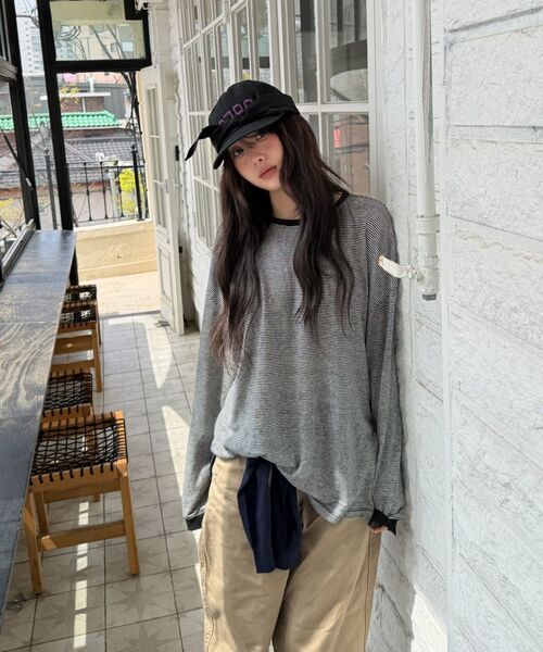 SUNBURNPROJECT(サンバーンプロジェクト)の「58 EASY LONG SLEEVE TOP, BLACK(Tシャツ/カットソー・レディース・その他・FREE)」の5枚目の写真