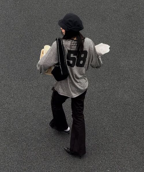 SUNBURNPROJECT(サンバーンプロジェクト)の「58 EASY LONG SLEEVE TOP, BLACK(Tシャツ/カットソー・レディース・その他・FREE)」の6枚目の写真